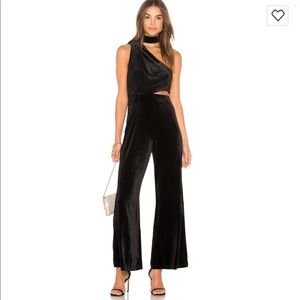 Revolve velvet jump suit new with tags